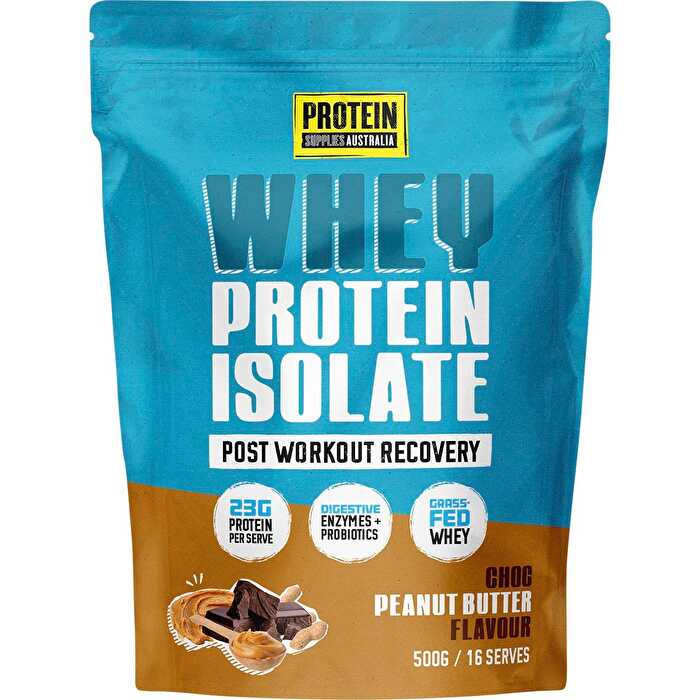 Protein Supplies Australia WPI Whey Protein Isolate Choc Peanut Butter 500g