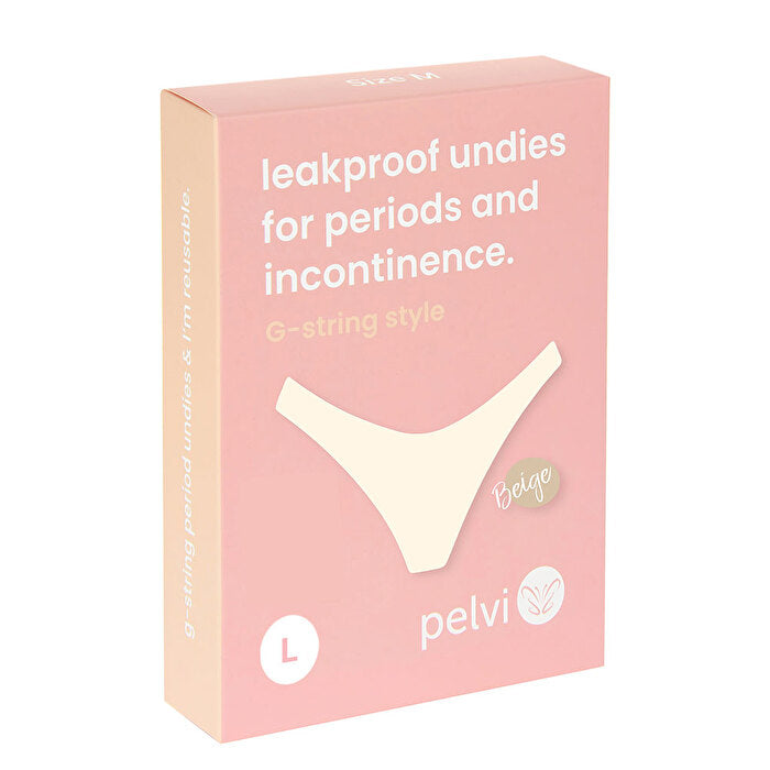 Pelvi Leakproof Underwear G-String Beige L