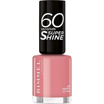 Rimmel London 60 Seconds Super Shine 235 Preppy In Pink Nail Polish 8ml