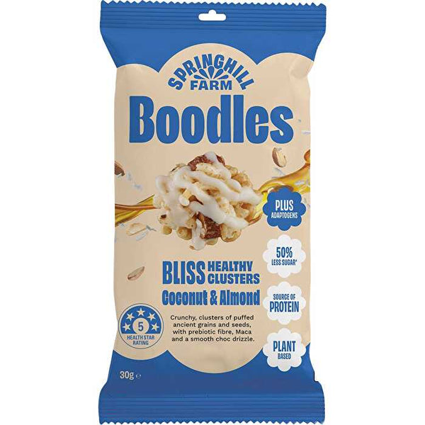 Springhill Farm Boodles Healthy Clusters BLISS Coconut & Almond 10x30g