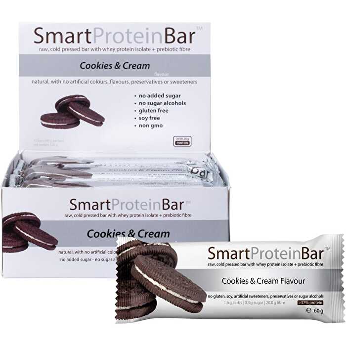 Smart Protein Bar Cookies & Cream Protein Bar 12x60g