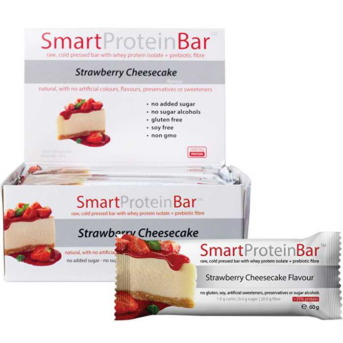 Smart Protein Bar Strawberry Cheesecake Protein Bar 12x60g