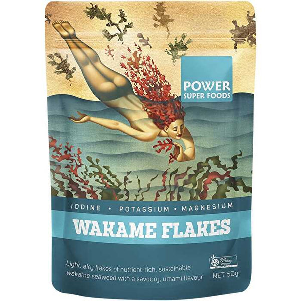 Power Super Foods Wakame Flakes Certified Organic 50g