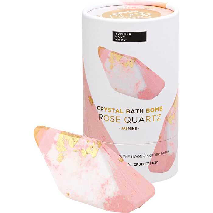 Summer Salt Body Crystal Bath Bomb Rose Quartz Jasmine 110g