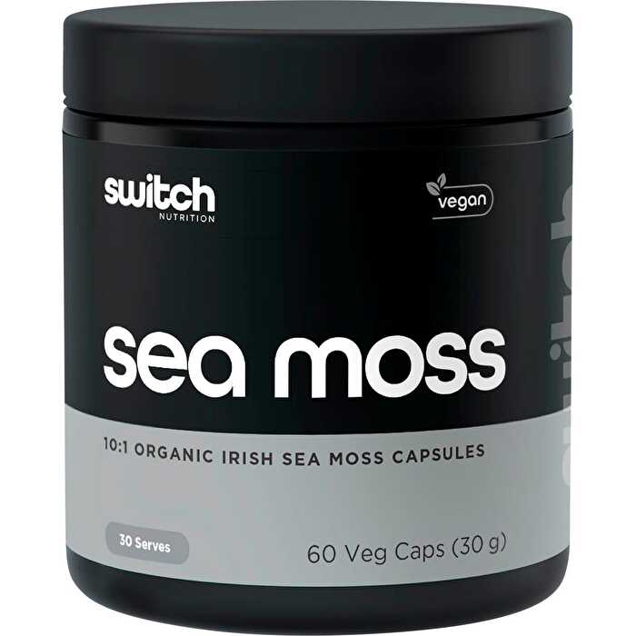 Switch Nutrition Sea Moss 10:1 Organic Irish Sea Moss Capsules 60 Caps