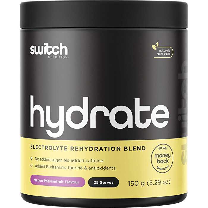 Switch Nutrition Hydrate Electrolytes No Added Sugar Mango Passionfruit 150g