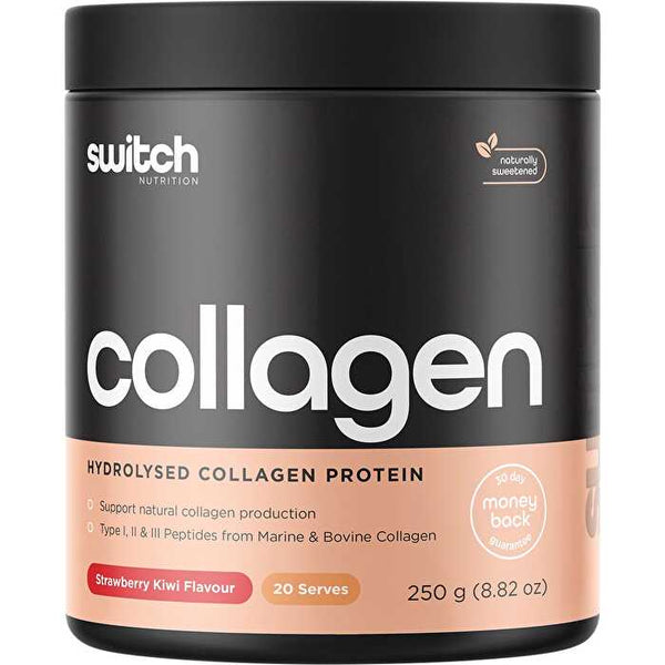 Switch Nutrition Hydrolysed Collagen Protein Strawberry Kiwi 250g