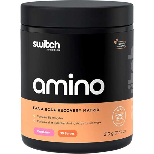 Switch Nutrition Amino EAA & BCAA Electrolyte Recovery Raspberry 210g