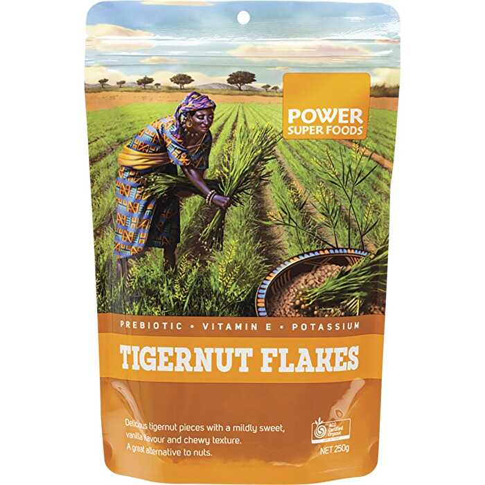 Power Super Foods Tigernut Flakes Certified Organic 250g