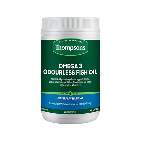 Homart Thompson's Thompsons Omega 3 Odourless Fish Oil 400c