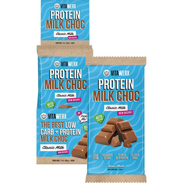 Vitawerx Protein Milk Choc Bar 12x100g