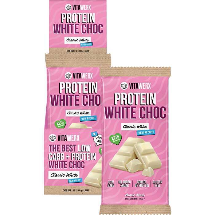 Vitawerx Protein White Choc Bar 12x100g