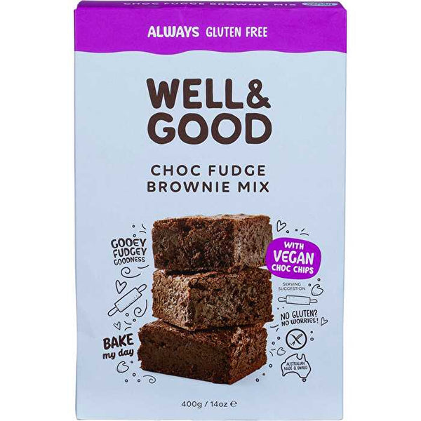 WELL & GOOD Choc Fudge Brownie Mix 400g