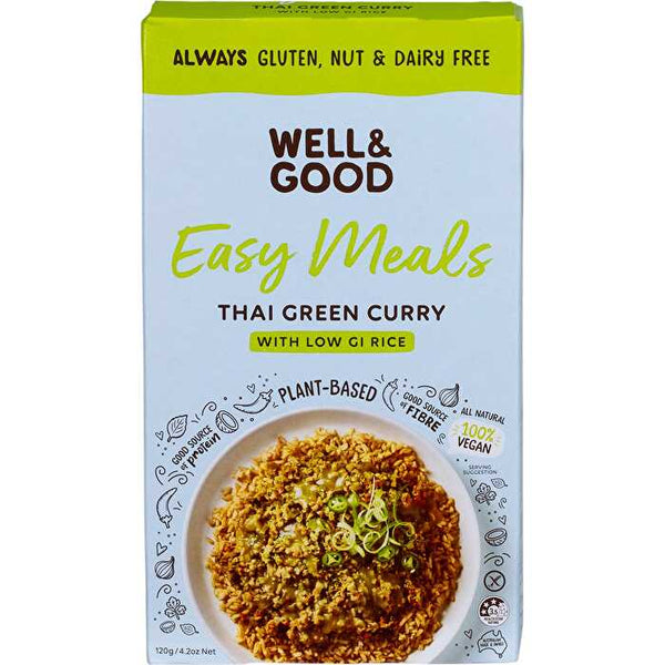 WELL & GOOD Thai Green Curry with Low GI Rice 120g