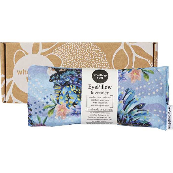 Wheatbags Love Eyepillow Blue Cockatoo Lavender Scented