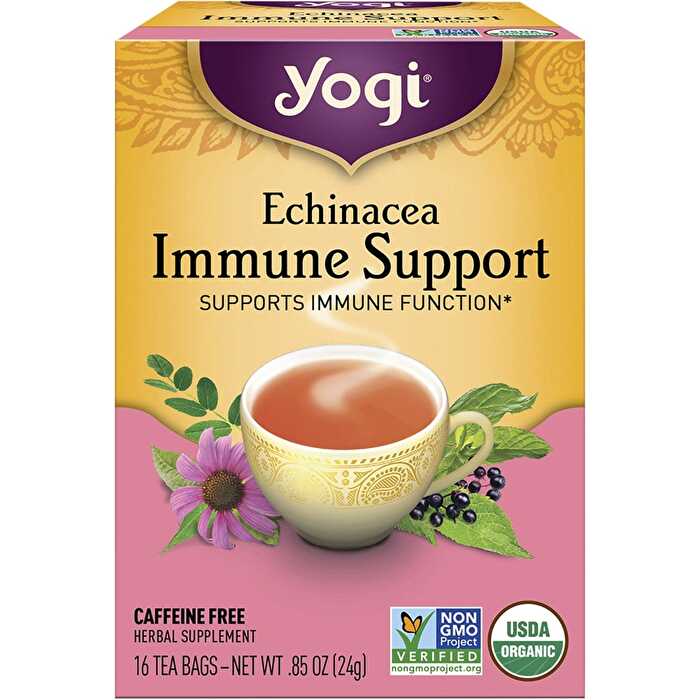 Yogi Tea Herbal Tea Bags Echinacea Immune Support 16pk