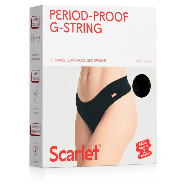 Scarlet Period-Proof G String Light Black XL