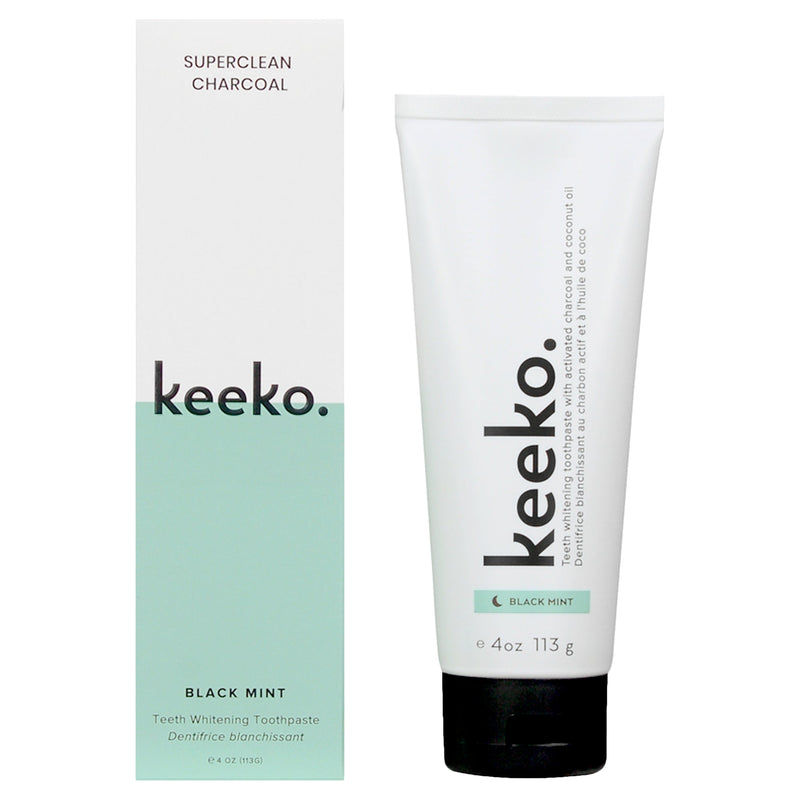 Keeko Superclean Charcoal Teeth Whitening Toothpaste Black Mint Flavour 113g