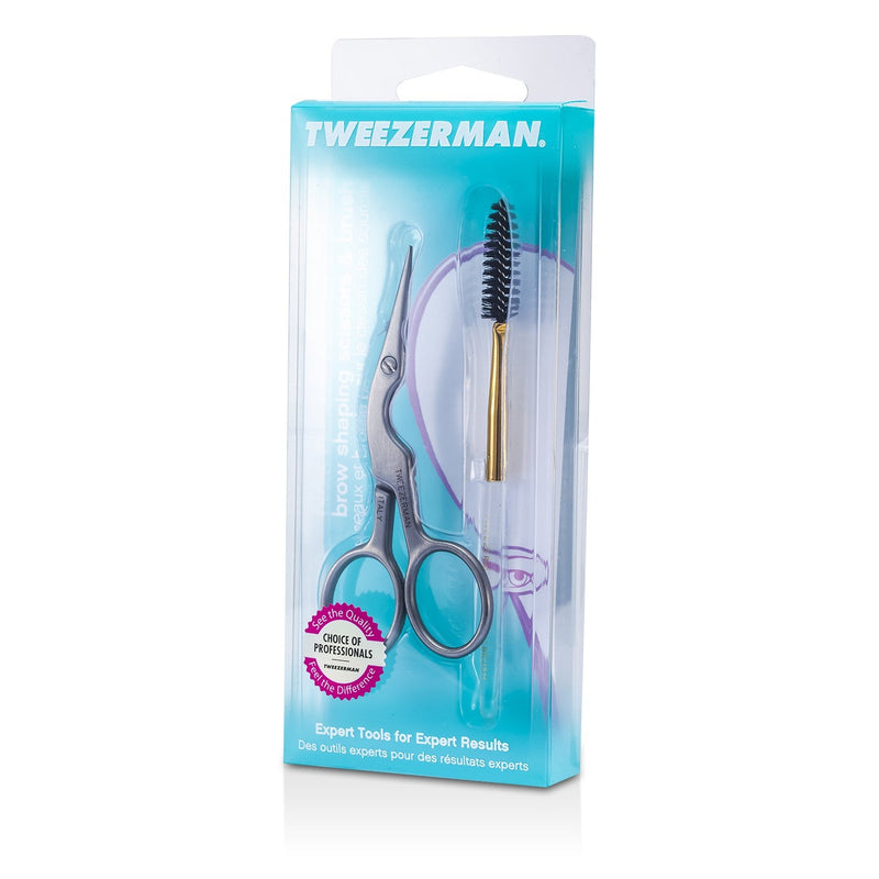 Tweezerman Stainless Brow Shaping Scissors & Brush 