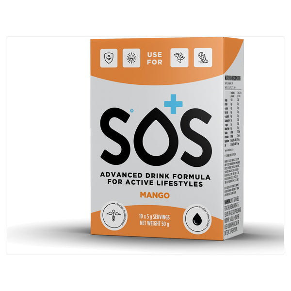 SOS Electrolyte Drink Mix Mango Flavour 10 X 5g