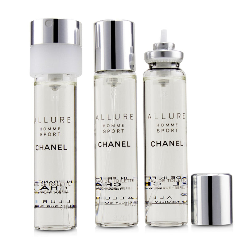 Chanel Allure Homme Sport Eau De Toilette Travel Spray Refills (3
