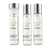 Chanel Allure Homme Sport Eau De Toilette Travel Spray Refills (3 Refills)  3x20ml/0.7oz