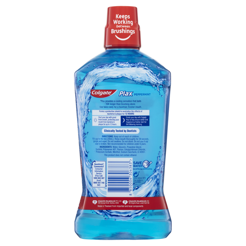 Colgate Mouthwash Plax Peppermint 1L