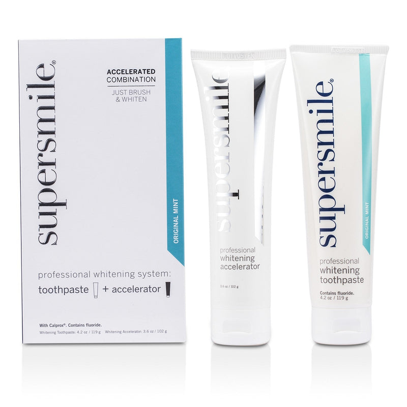 Supersmile Professional Whitening System: Toothpaste 119g/4.2oz + Accelerator 102g/3.6oz 