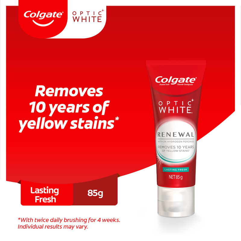 Colgate Toothpaste Optic White Renewal Lasting 85g