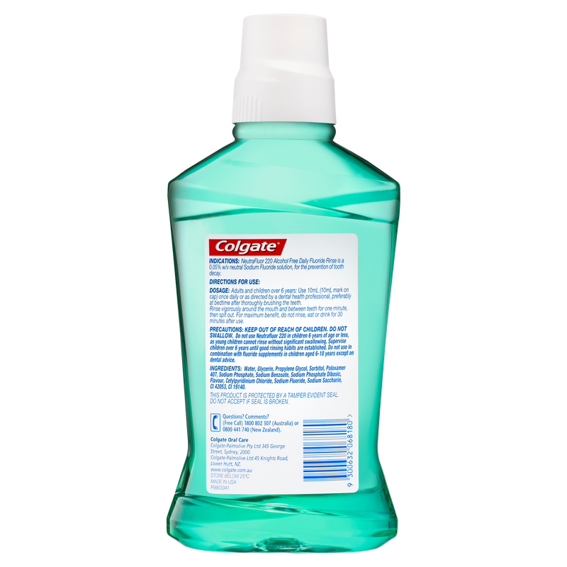 Colgate Neutrafluor Mouthwash Alcohol Free 473ml