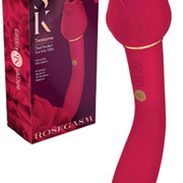 Secret kisses Rosegasm TWOSOME Dual Suction Vibe - Red  Fixed Size