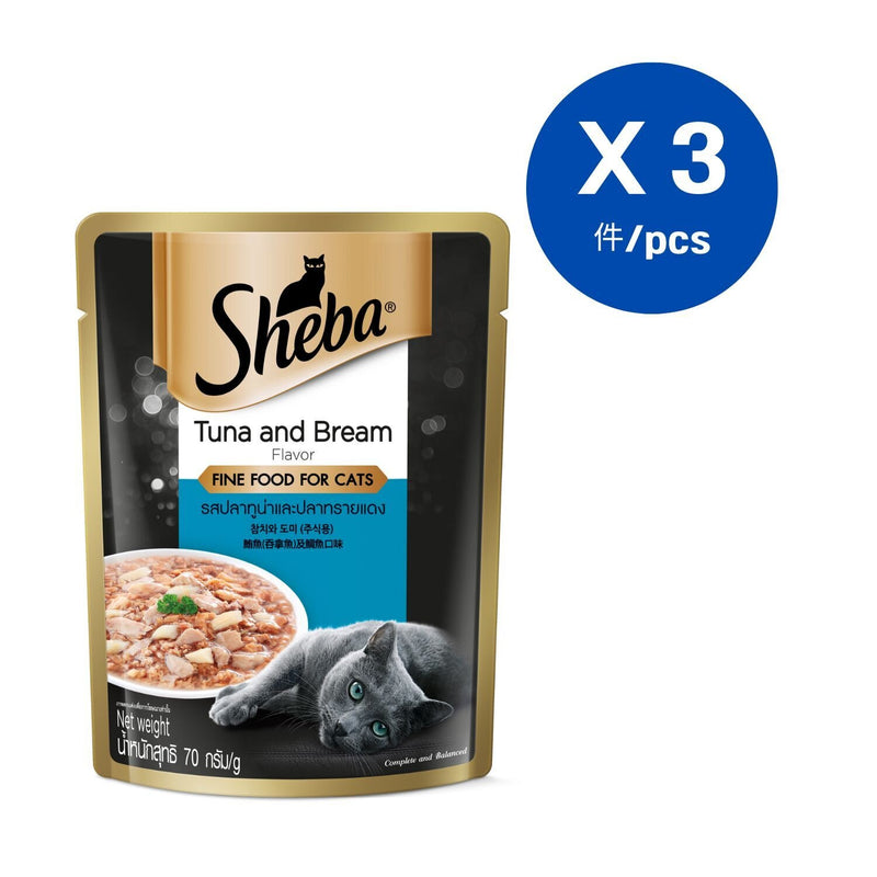 MARS Sheba - POUCH Tuna & Bream 70G x 3