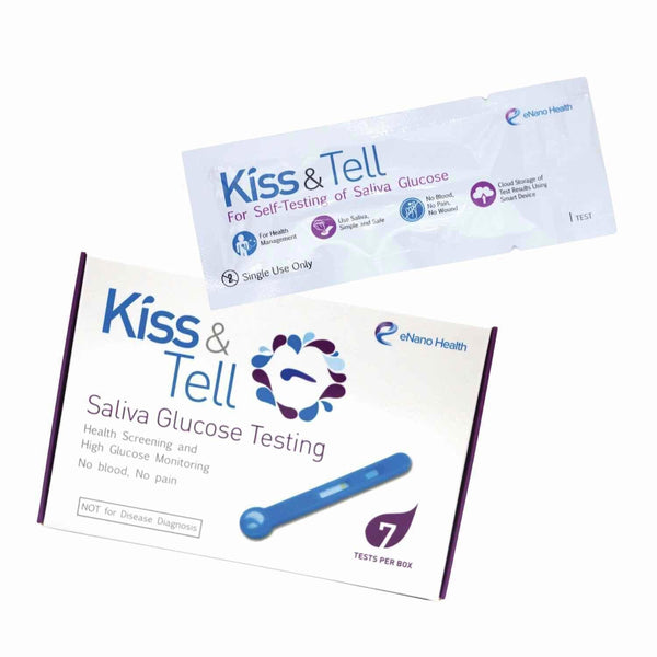 Kiss & Tell Kiss & Tell - Saliva Rapid Blood Glucose Test Strips (7 individually packed per box) EH001  Fixed Size