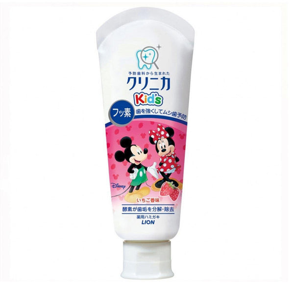 Lion LION Mickey Kid's Xylitol Toothpaste 60g Strawberry flavor (6-12 years old)  Fixed Size