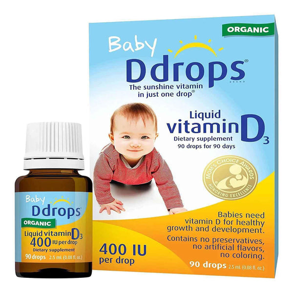 Ddrops Ddrops Baby Vitamin D3 400IU, 90 drops  Fixed Size