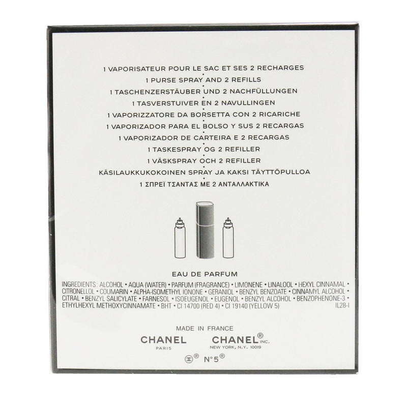 Chanel No.5 Eau Premiere Eau De Parfum Purse Spray And 2 Refills  3x20ml/0.7oz