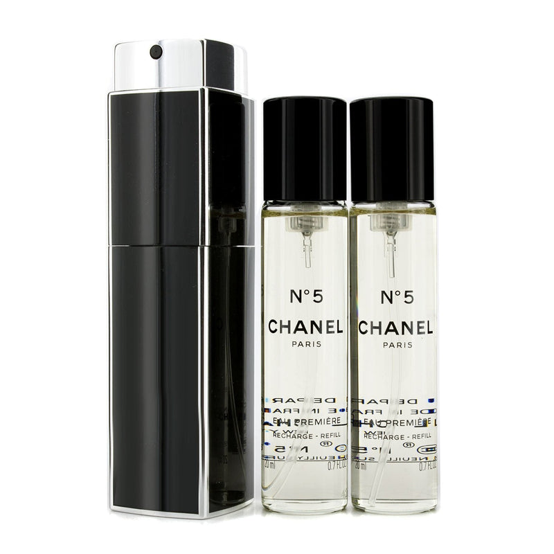 Chanel No.5 Eau Premiere Eau De Parfum Purse Spray And 2 Refills  3x20ml/0.7oz