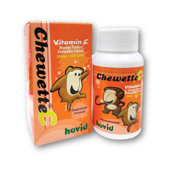 Hovid Chewette C Vitamin C tablets (Orange flavor)  Fixed Size