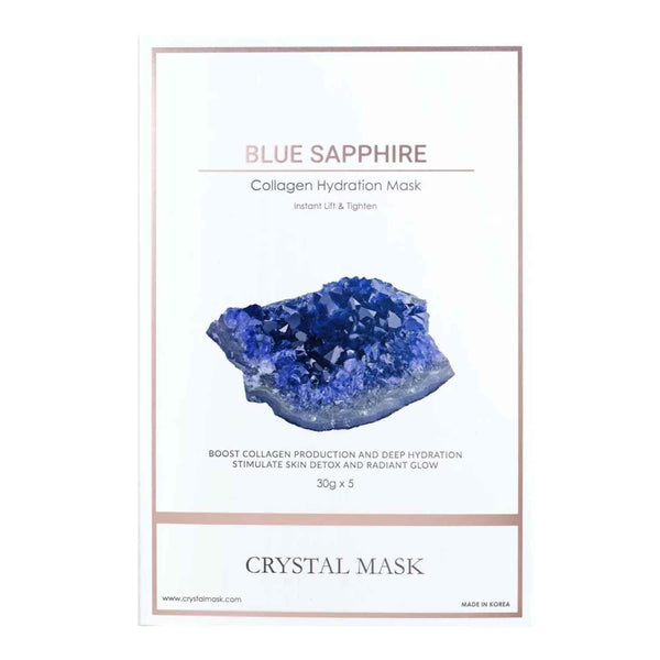 Crystal Mask [Hydro-Tightening] 600sec Blue Sapphire Collagen Hydration Mask (1 Box)  BlueSapphire