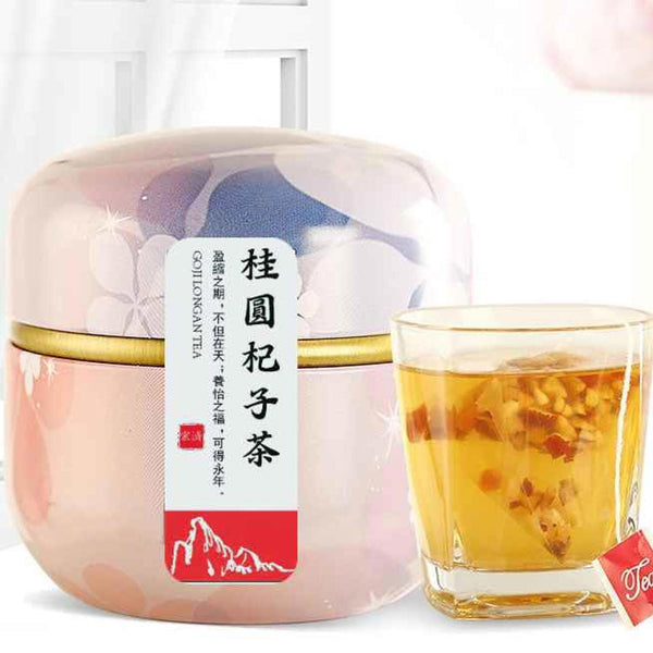 Health Lab Goji Longan Tea (Japanese Style Can of Ten Bags) | Nourishes qi and blood  Fixed Size