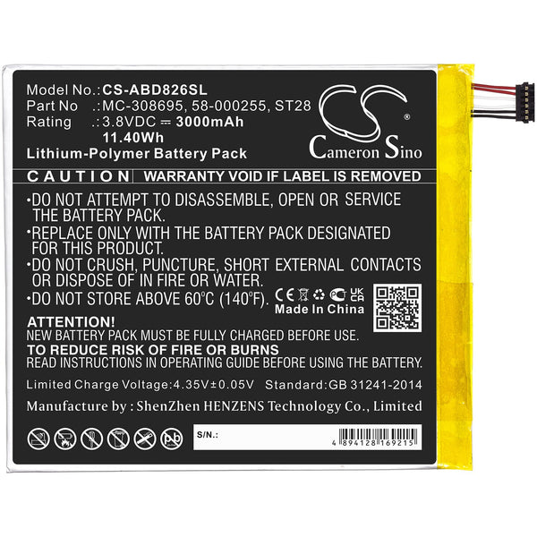 Amazon CS-ABD826SL - replacement battery for Amazon  Fixed size