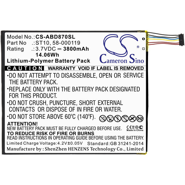 Amazon CS-ABD870SL - replacement battery for Amazon  Fixed size