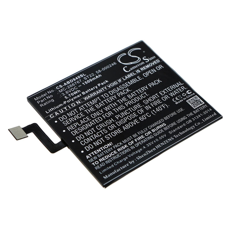 Amazon CS-ABD940SL - replacement battery for Amazon  Fixed size