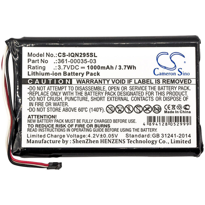 Garmin CS-IQN295SL - replacement battery for Garmin  Fixed size