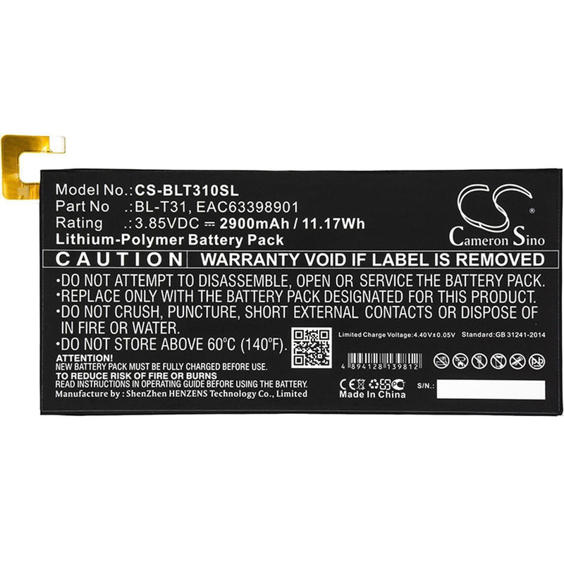 LG CS-BLT310SL - replacement battery for LG  Fixed size