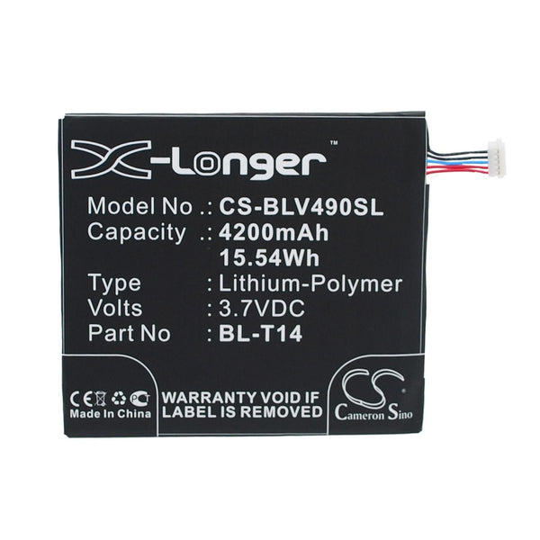 LG CS-BLV490SL - replacement battery for LG  Fixed size