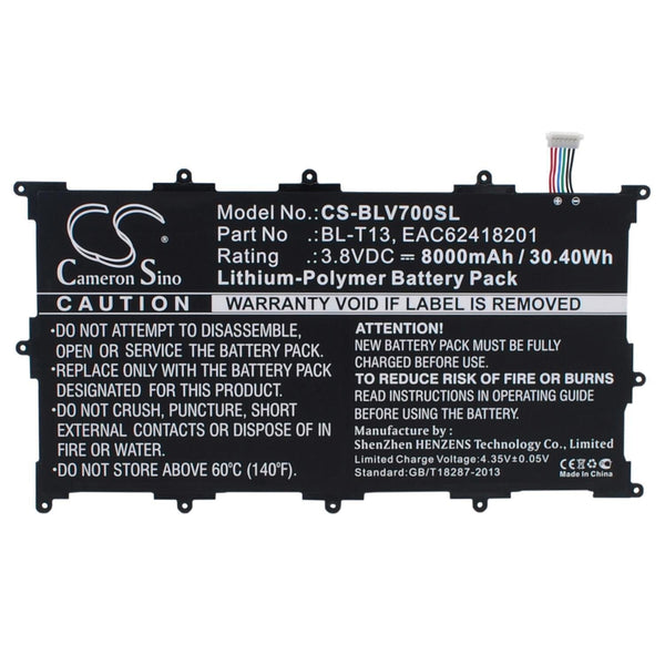 LG CS-BLV700SL - replacement battery for LG  Fixed size