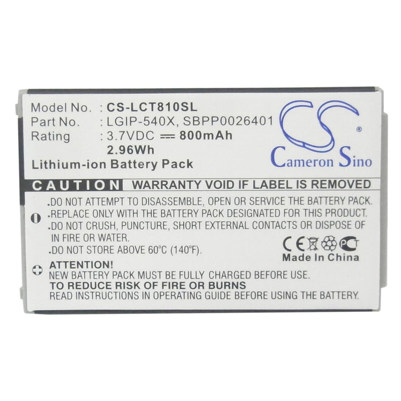 LG CS-LCT810SL - replacement battery for LG  Fixed size