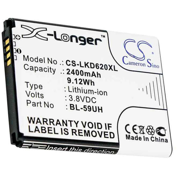 LG CS-LKD620XL - replacement battery for LG  Fixed size