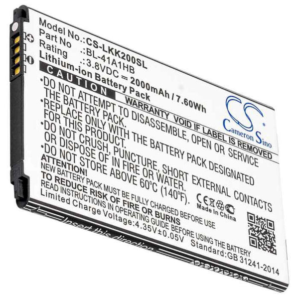 LG CS-LKK200SL - replacement battery for LG  Fixed size